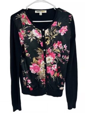 Clements Ribeiro Portobello Cashmere/Wool Blend Floral Print Cardigan, size M